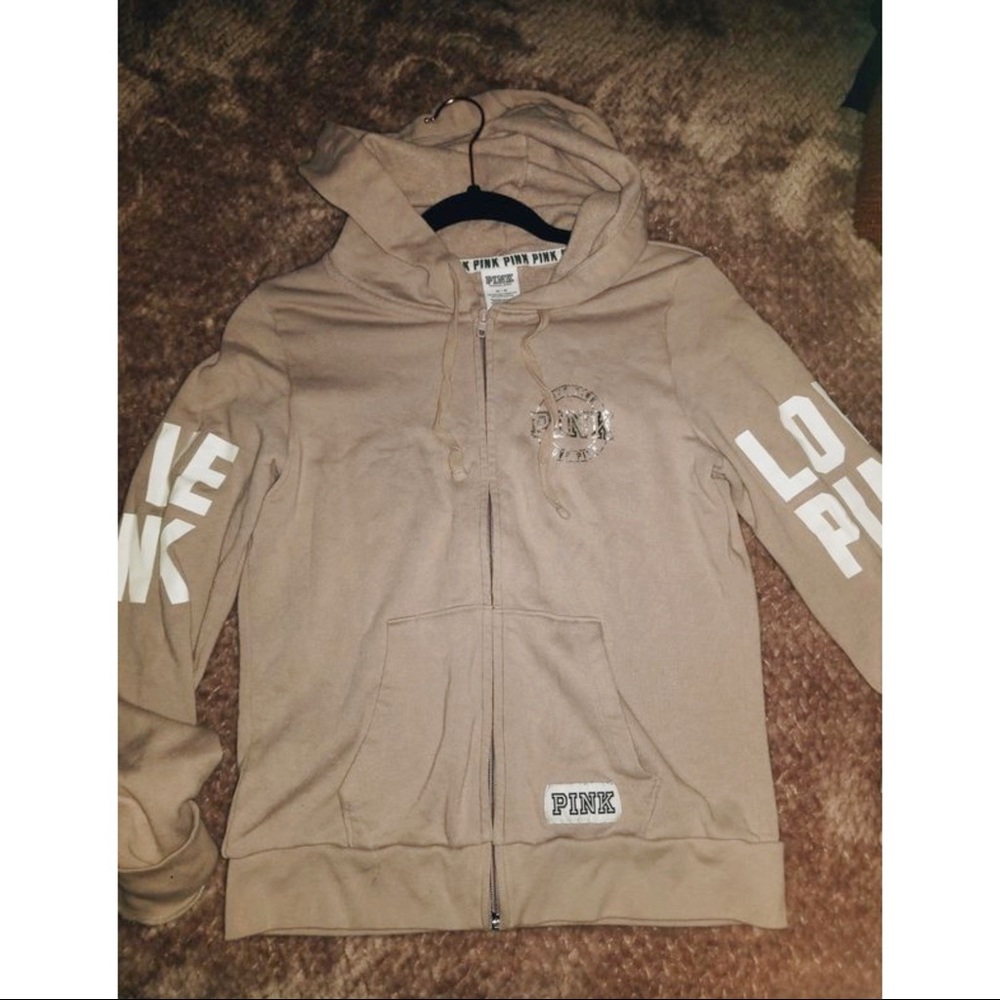 PINK Zip Up Sweater